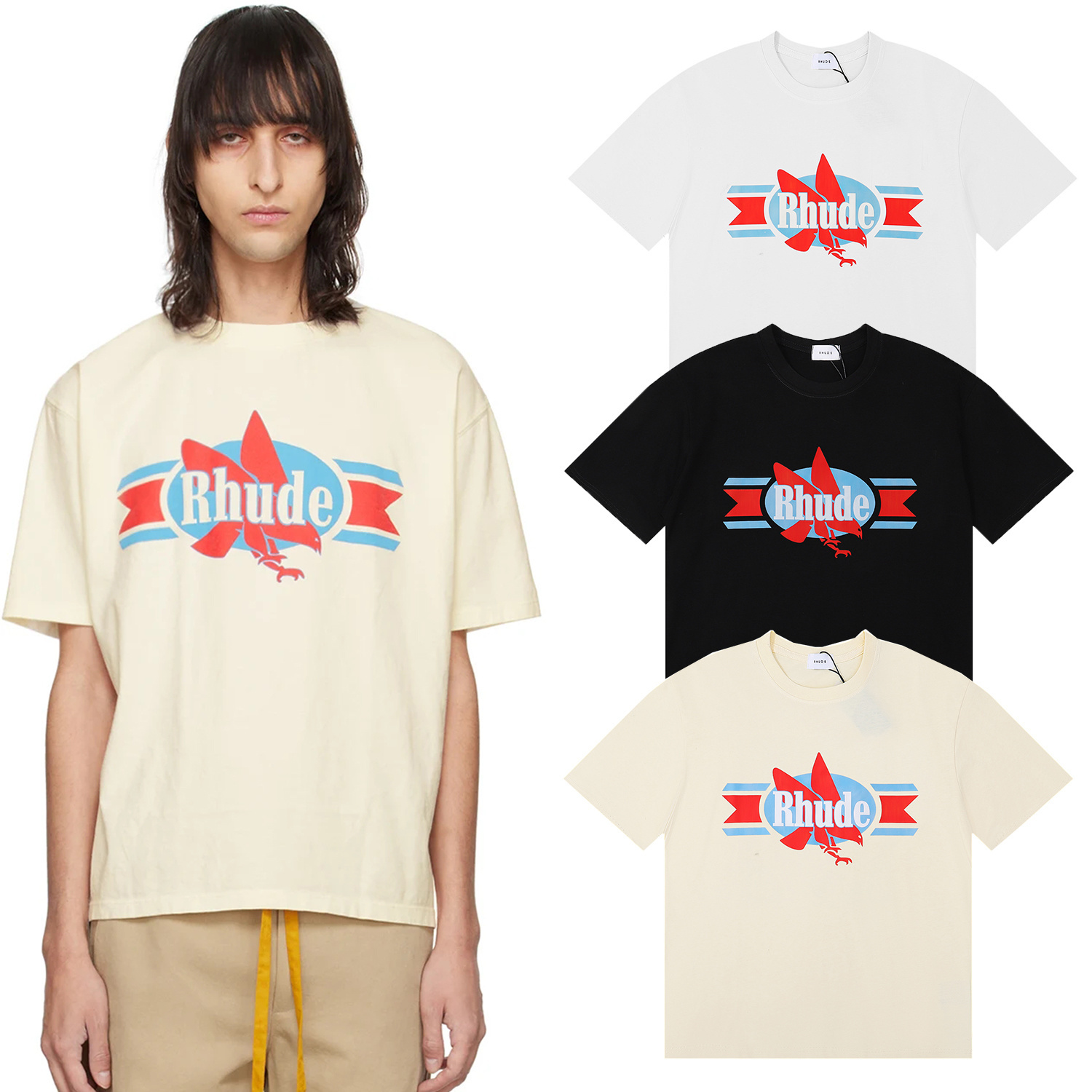 Streetwear Brand Popular - Bol Kesim Pamuklu Yuvarlak Yaka Kısa