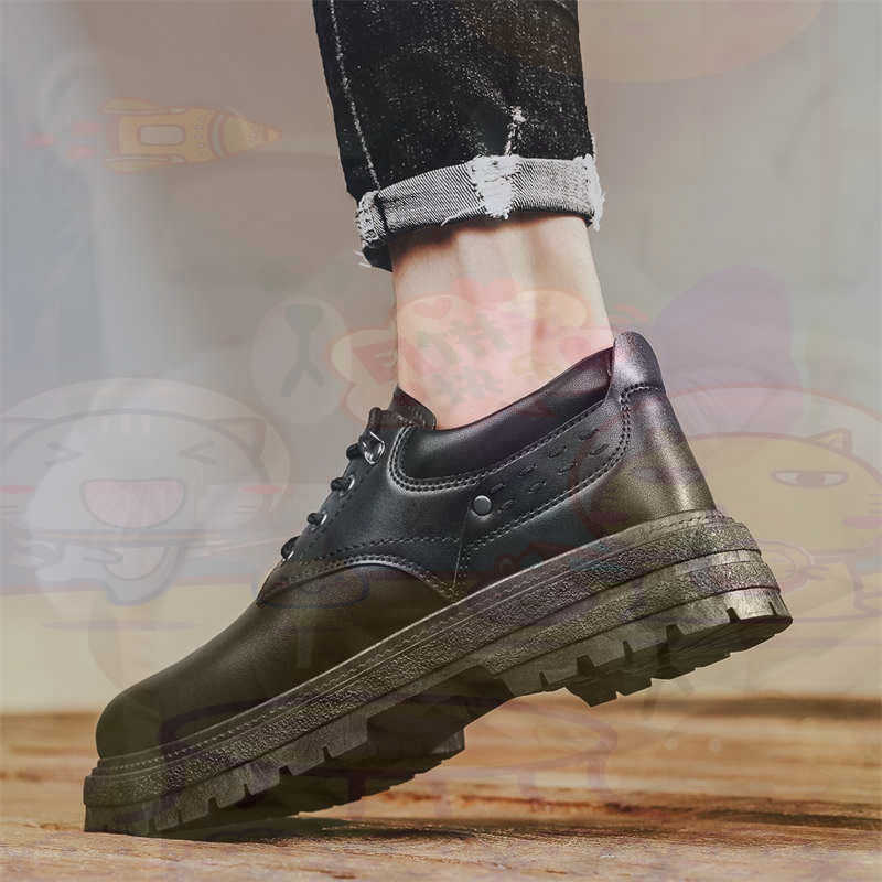 Streetwear Brand Popular - Koyu Doğal Deri Moda Eğitmenler Tenis