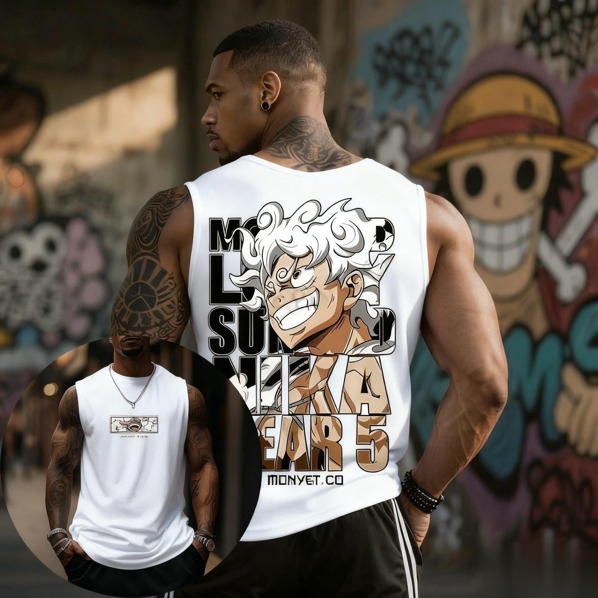 Streetwear Gym Brand - One Piece Luffy Gear 5 Atlet