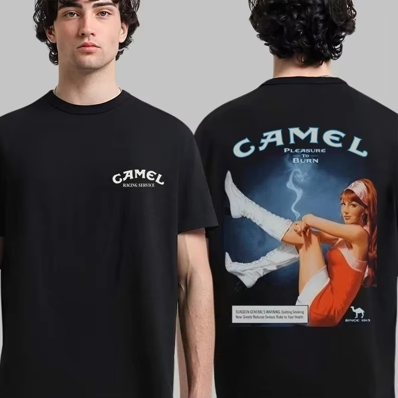 Beyaz Vintage Reklam Deve Mark - Streetwear Brand Popular incelemesi ve fiyatı
