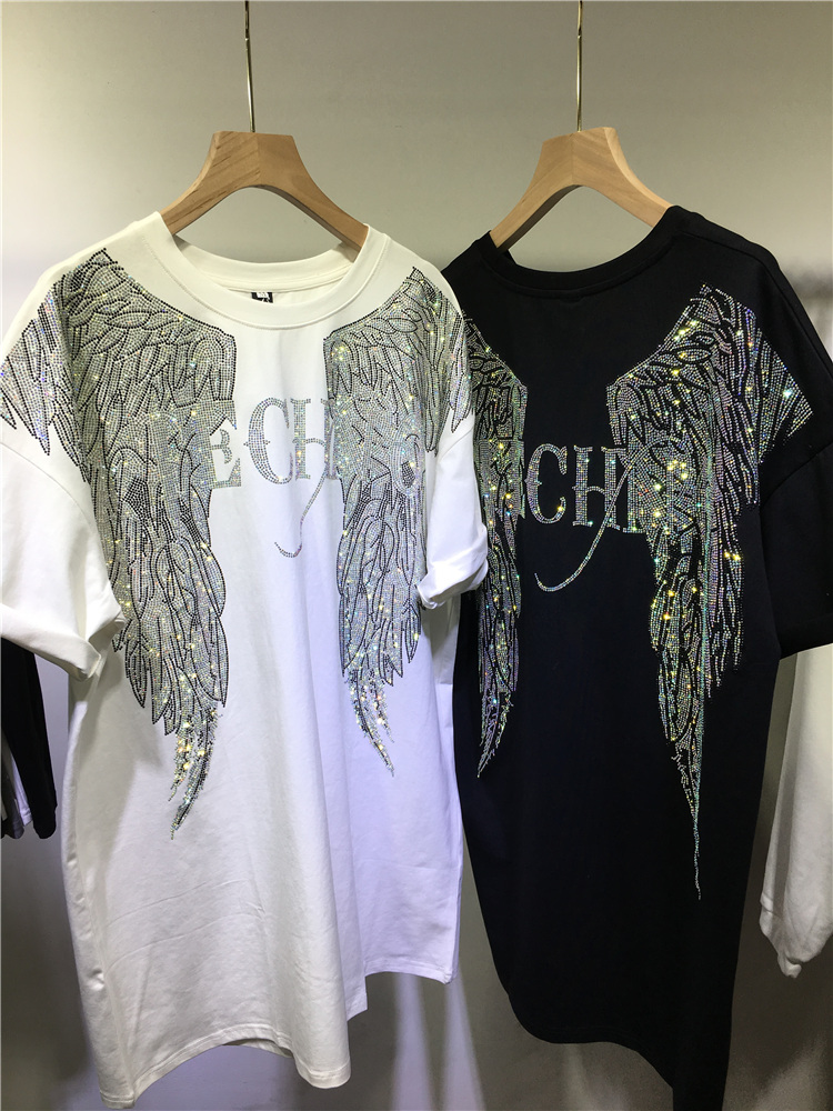 L-4XL boy Rhinestone melek kan - Streetwear Brand Shirts incelemesi ve fiyatı