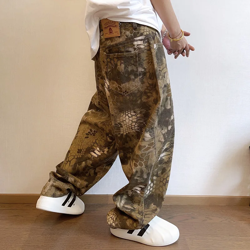 Yeni Erkekler Şık Yılan Baskı  - Streetwear Brand Popular incelemesi ve fiyatı