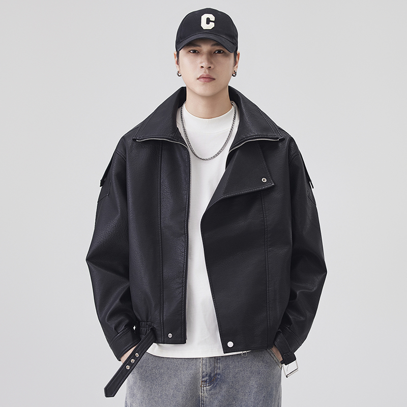 Sonbahar Kış Deri Ceket Erkekl - Streetwear Brand Vintage incelemesi ve fiyatı