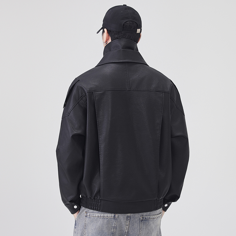 Sonbahar Kış Deri Ceket Erkekl - Streetwear Brand Vintage incelemesi ve fiyatı